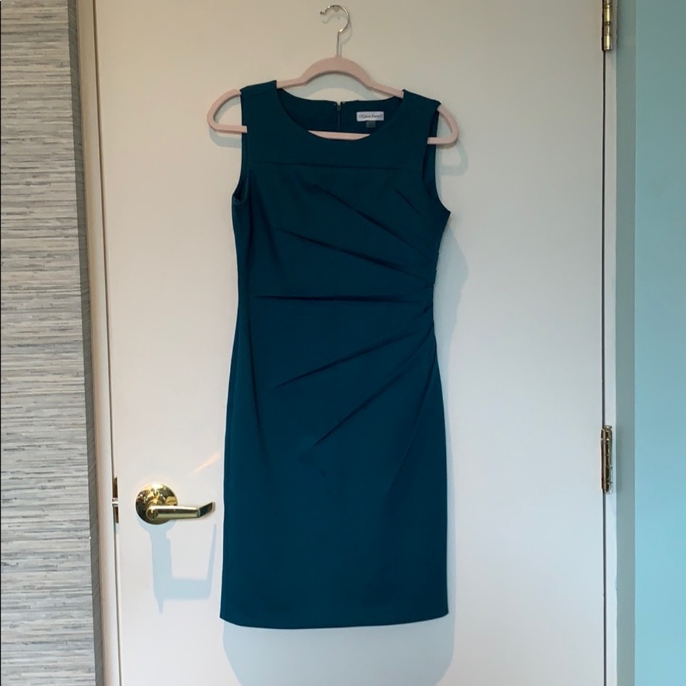 Teal sleeveless dress